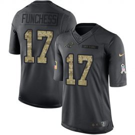 Nike Carolina Panthers #17 Devin Funchess Black Mens Stitched NFL Limited 2016 Salute to Service Jersey