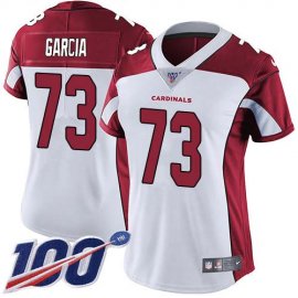 Nike Arizona Cardinals #73 Max Garcia White Womens Stitched NFL 100th Season Vapor Untouchable Limited Jersey