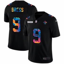 New Orleans New Orleans Saints #9 Drew Brees Mens Nike Multi-Color Black 2020 NFL Crucial Catch Vapor Untouchable Limited Jersey