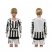 Juventus Blank Home Long Sleeves Kid Soccer Club Jersey