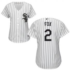 Chicago White Sox #2 Nellie Fox White(Black Strip) Home Womens Stitched MLB Jersey