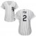 Chicago White Sox #2 Nellie Fox White(Black Strip) Home Womens Stitched MLB Jersey