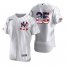 New York Yankees #25 Gleyber Torres Mens Nike White Fluttering USA Flag Limited Edition Authentic MLB Jersey