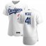 Los Angeles Dodgers #41 Jake McGee Mens Nike White Home 2020 Authentic Player MLB Jersey
