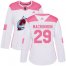 Adidas Colorado Avalanche #29 Nathan MacKinnon White/Pink Authentic Fashion Womens Stitched NHL Jersey