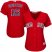 Boston Red Sox #16 Andrew Benintendi Red Alternate Womens Stitched MLB Jersey