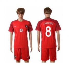 Portugal #8 J.Moutinho Home Soccer Country Jersey