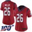 Nike Houston Texans #26 Lamar Miller Red Alternate Womens Stitched NFL 100th Season Vapor Limited Jersey