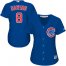 Chicago Cubs #8 Andre Dawson Blue Alternate Womens Stitched MLB Jersey