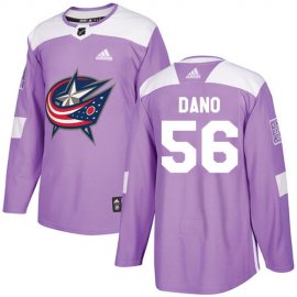 Adidas Columbus Blue Jackets #56 Marko Dano Purple Authentic Fights Cancer Stitched Youth NHL Jersey