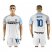 Inter Milan #10 Jovetic White Away Soccer Club Jersey