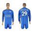Leicester City #29 Benalouane Home Long Sleeves Soccer Club Jersey