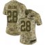 Nike Green Bay Packers #28 AJ Dillon Camo Womens Stitched NFL Limited 2018 Salute To Service Jersey