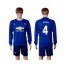 Manchester United #4 Jones Away Long Sleeves Soccer Club Jersey