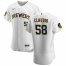 Milwaukee Brewers #58 Alex Claudio Mens Nike White Home 2020 Authentic Player MLB Jersey