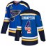 Adidas St. Louis Blues #4 Carl Gunnarsson Blue Home Authentic USA Flag Stanley Cup Champions Stitched NHL Jersey