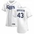 Tampa Bay Rays #43 Mike Brosseau Mens Nike White Home 2020 Authentic Player MLB Jersey