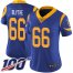 Nike Los Angeles Rams #66 Austin Blythe Royal Blue Alternate Womens Stitched NFL 100th Season Vapor Untouchable Limited Jersey