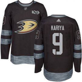 Adidas Anaheim Ducks #9 Paul Kariya Black 1917-2017 100th Anniversary Stitched NHL Jersey