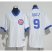 Chicago Cubs #9 Javier Baez White(Blue Strip) Cooperstown Womens Stitched MLB Jersey
