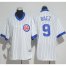 Chicago Cubs #9 Javier Baez White(Blue Strip) Cooperstown Womens Stitched MLB Jersey