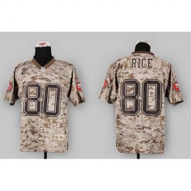 Nike San Francisco 49ers #80 Jerry Rice Camo USMC Mens Stitched NFL Elite Jersey