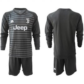 Juventus Blank Black Goalkeeper Long Sleeves Soccer Club Jersey