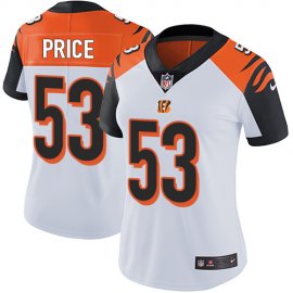 Nike Cincinnati Bengals #53 Billy Price White Womens Stitched NFL Vapor Untouchable Limited Jersey