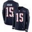 Nike New England Patriots #15 Chris Hogan Navy Blue Team Color Mens Stitched NFL Limited Therma Long Sleeve Jersey