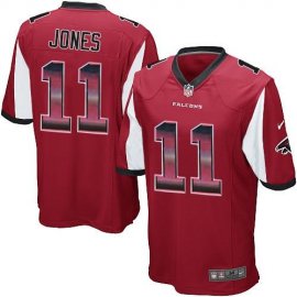 Nike Atlanta Falcons #11 Julio Jones Red Team Color Mens Stitched NFL Limited Strobe Jersey