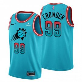 Nike Phoenix Suns #99 Jae Crowder Mens 2022-23 City Edition NBA Jersey – Cherry Blossom Blue Mens