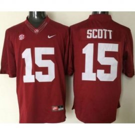 Alabama Crimson Tide #15 JK Scott Red Stitched NCAA Jersey