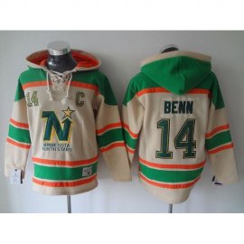 Dallas Stars #14 Jamie Benn Cream Sawyer Hooded Sweatshirt Stitched NHL Jersey