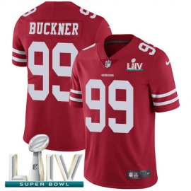Nike San Francisco 49ers #99 DeForest Buckner Red Super Bowl LIV 2020 Team Color Youth Stitched NFL Vapor Untouchable Limited Jersey