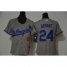Los Angeles Dodgers #8 #24 Kobe Bryant Women Nike Grey Cool Base 2020 KB Patch MLB Jersey