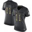Nike New York Giants #11 Phil Simms Black Womens Stitched NFL Limited 2016 Salute to Service Jersey