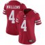 Nike San Francisco 49ers #4 Nick Mullens Red Team Color Womens Stitched NFL Vapor Untouchable Limited Jersey