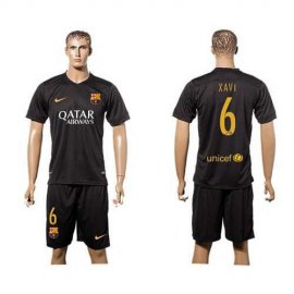 Barcelona #6 Xavi Black Soccer Club Jersey