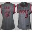 Cheap Women Miami Heat 3 Dwyane Wade Grey Static Fashion Swingman NBA Jersey