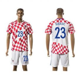 Croatia #23 Subasic Home Soccer Country Jersey
