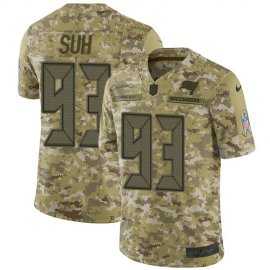 Nike Tampa Bay Buccaneers #93 Ndamukong Suh Camo Mens Stitched NFL Limited 2018 Salute To Service Jersey