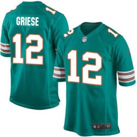 Nike Miami Dolphins #12 Bob Griese Aqua Green Alternate Youth Stitched NFL Elite Jersey