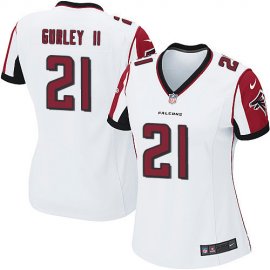 Nike Atlanta Falcons #21 Todd Gurley II White Womens Stitched NFL New Elite Jersey