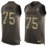 Nike Baltimore Ravens #75 Jonathan Ogden Green Mens Stitched NFL Limited Salute To Service Tank Top Jersey
