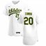 Oakland Athletics #20 Mark Canha Mens Nike White Home 2020 Authentic Player MLB Jersey