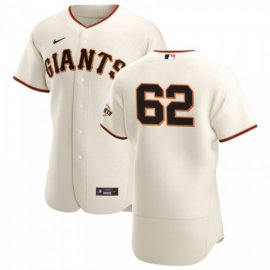 San Francisco Giants #62 Logan Webb Mens Nike Cream Home 2020 Authentic Player MLB Jersey