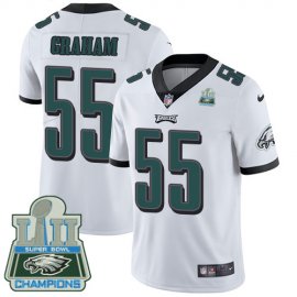 Nike Philadelphia Eagles #55 Brandon Graham White Super Bowl LII Champions Youth Stitched NFL Vapor Untouchable Limited Jersey