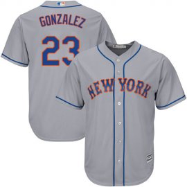 New York Mets #23 Adrian Gonzalez Grey Cool Base Stitched Youth MLB Jersey
