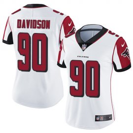 Nike Atlanta Falcons #90 Marlon Davidson White Womens Stitched NFL Vapor Untouchable Limited Jersey