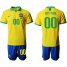 Brazil Personalized Home Soccer Country Jersey